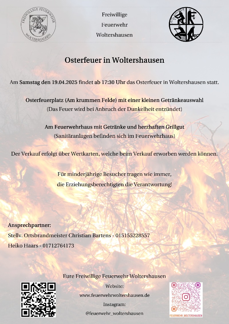 Flyer Osterfeuer 2025